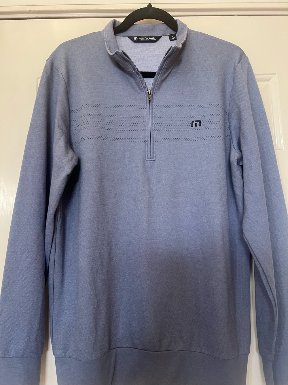 Travis Mathew Men’s Light Blue Quarter-Zip Pullover